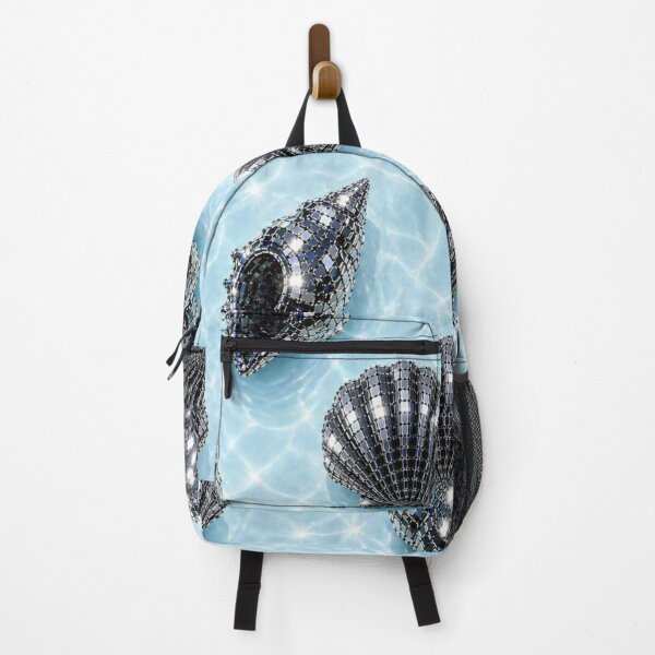 Item preview, Black disco seashells pattern in beach designed and sold by Heaven1111.