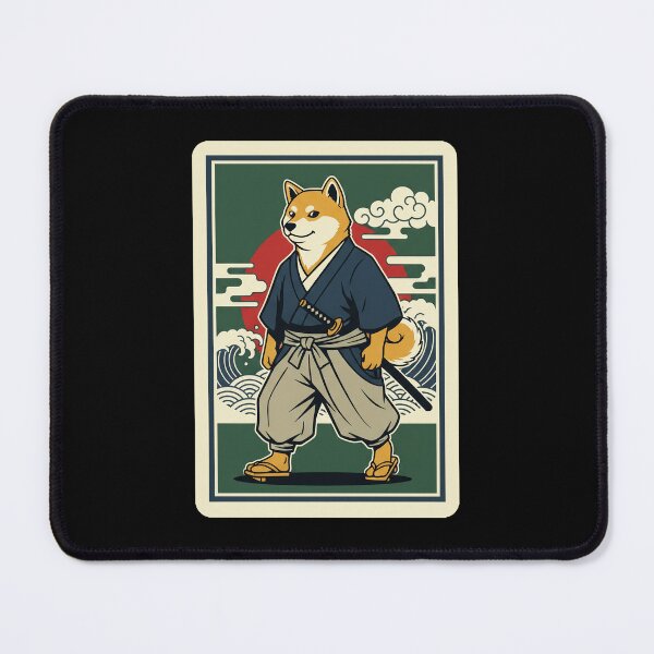 Item preview, Shiba Inu Samurai Japanese Style Illustration designed and sold by JordynLadukeg65.