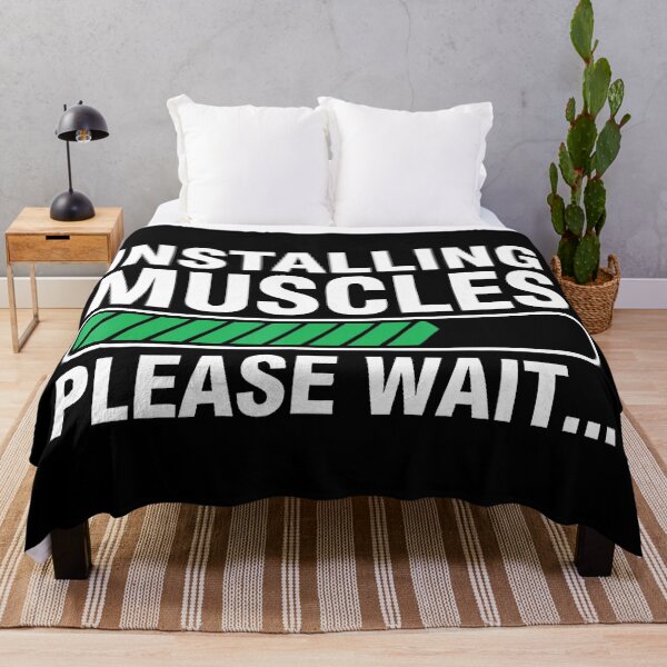 Item preview, Installing Muscles Please Wait Gym Humor Fitness Loading designed and sold by eliramaison.