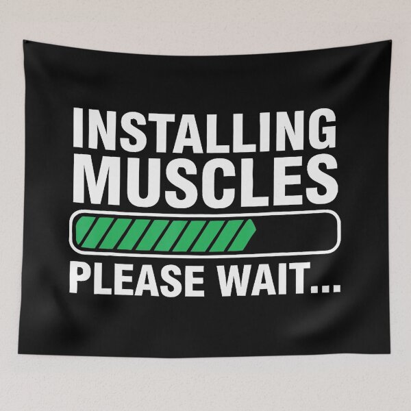 Item preview, Installing Muscles Please Wait Gym Humor Fitness Loading designed and sold by eliramaison.