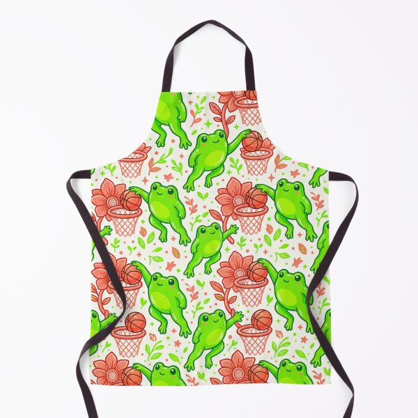 Item preview, Cute Green Hopping Frogs Playing Basketball designed and sold by ActOnyx Designs.