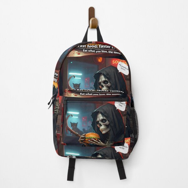 Item preview, Fast Food: Faster Funerals – Grim Reaper Diner Humor designed and sold by Ecocrushstudio.