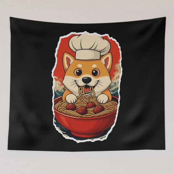 Item preview, Shiba Inu Spaghetti Chef Cute Japanese Style designed and sold by JordynLadukeg65.