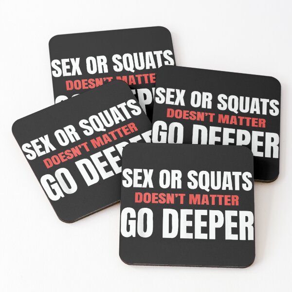 Item preview, Go Deeper Squat Humor Gym Motivation Bold Workout designed and sold by eliramaison.