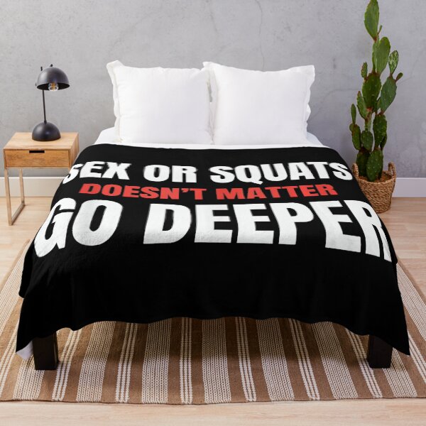 Item preview, Go Deeper Squat Humor Gym Motivation Bold Workout designed and sold by eliramaison.