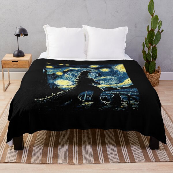 Item preview, Starry Night Monster Silhouette Funny Parody designed and sold by titanlevi.