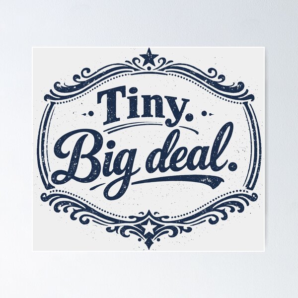 Item preview, Tiny Big Deal Vintage Typography designed and sold by SplashTastic.