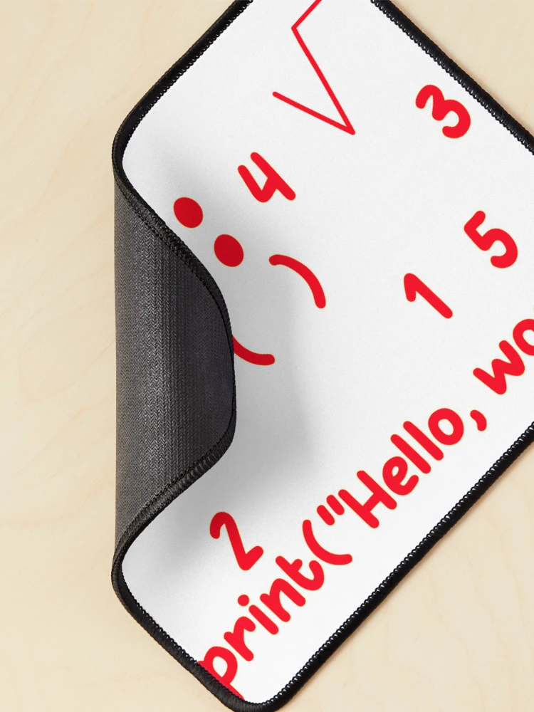 Thumbnail 2 of 5, Mouse Pad, Hello World Python Coding Math Logic Programmer designed and sold by tineldesign.
