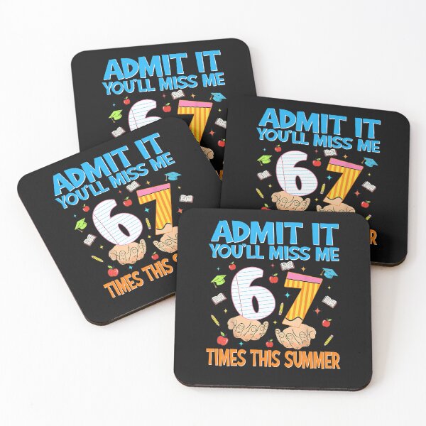 Item preview, Admit It You’ll Miss Me 6 7 Times Funny Graduation School Humor Classic T-Shirt designed and sold by BlitCrankMath.