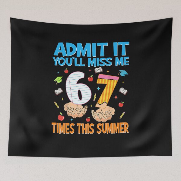 Item preview, Admit It You’ll Miss Me 6 7 Times Funny Graduation School Humor Classic T-Shirt designed and sold by BlitCrankMath.