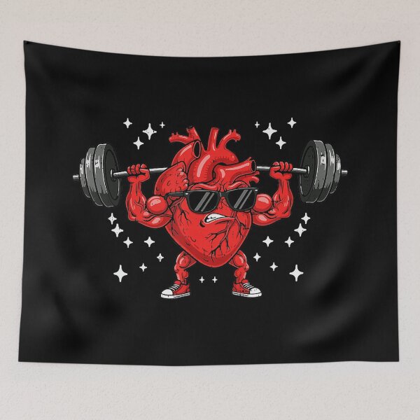 Item preview, Buff Heart Barbell Valentine Workout Cute Gym Love  designed and sold by eliramaison.