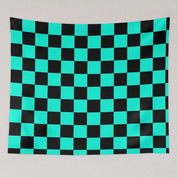 Item preview, Cyan and Black Checkerboard pattern designed and sold by MIMIWIWI.