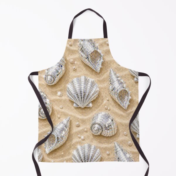 Item preview, Silvery White disco sea shells on a beach designed and sold by Heaven1111.