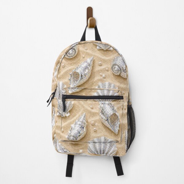 Item preview, Silvery White disco sea shells on a beach  designed and sold by Heaven1111.