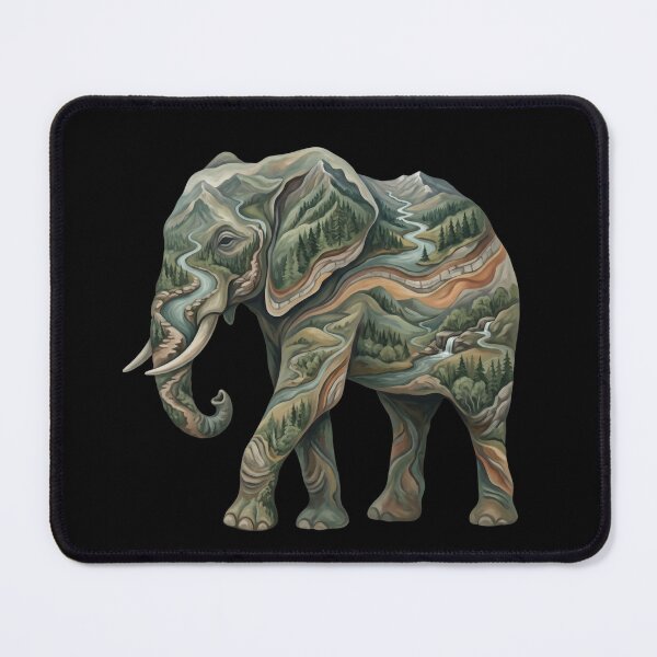 Item preview, Mountain Terrain Elephant – Landscape Within Form designed and sold by printedartgoods.