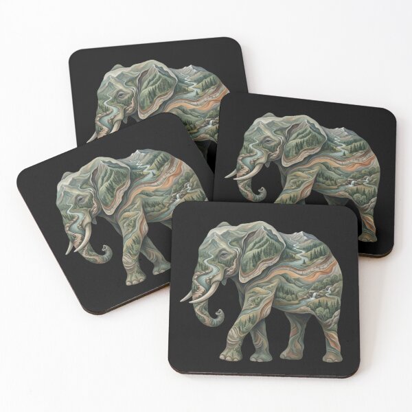 Item preview, Mountain Terrain Elephant – Landscape Within Form designed and sold by printedartgoods.