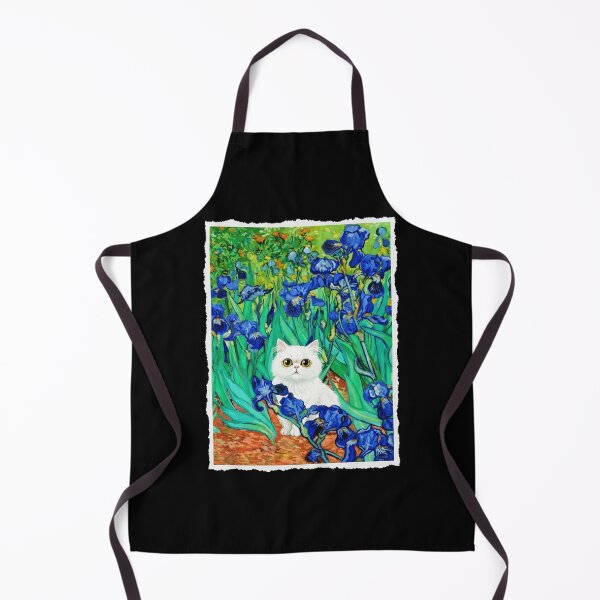 Artikelvorschau, Weiße Katze im Irisgarten (Impressionistischer Stil) entworfen und verkauft von JordynLadukeg65.