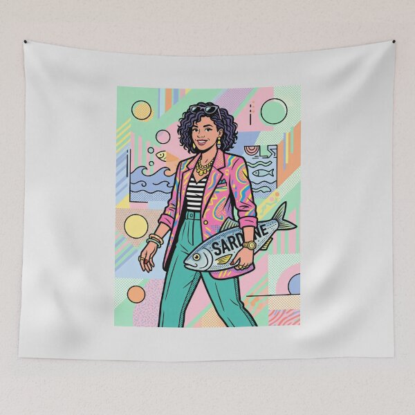 Item preview, Sardine Fashion Illustration Pop Art designed and sold by SplashTastic.
