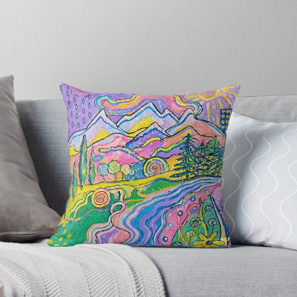 Item preview, Colorful Mountain Dreamscape Psychedelic Landscape designed and sold by Modaozushi216.