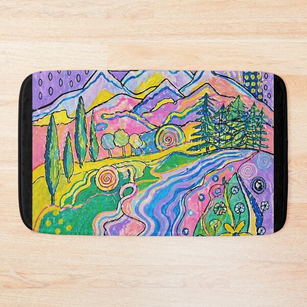 Item preview, Colorful Mountain Dreamscape Psychedelic Landscape designed and sold by Modaozushi216.