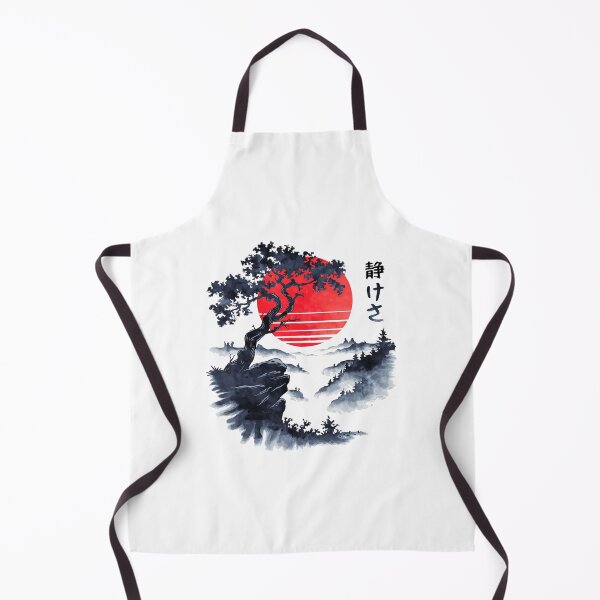 Item preview, Quiet Mind Japanese Tree Red Moon Zen Ink designed and sold by titanlevi.