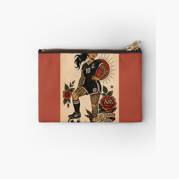 Item preview, womens football tattoo art - manga soccer girl with ink - tattoo flash design designed and sold by allidoissh!ne.