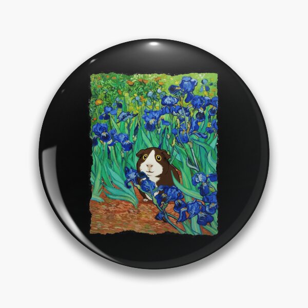 Item preview, Guinea Pig in Iris Garden Impressionist Style designed and sold by JordynLadukeg65.