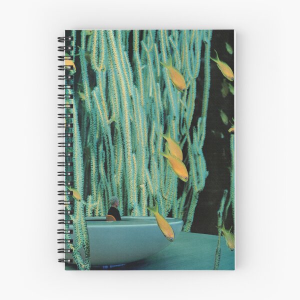 Item preview, person underwater, seaweed underwater, surreal fish designed and sold by seventies.collages.