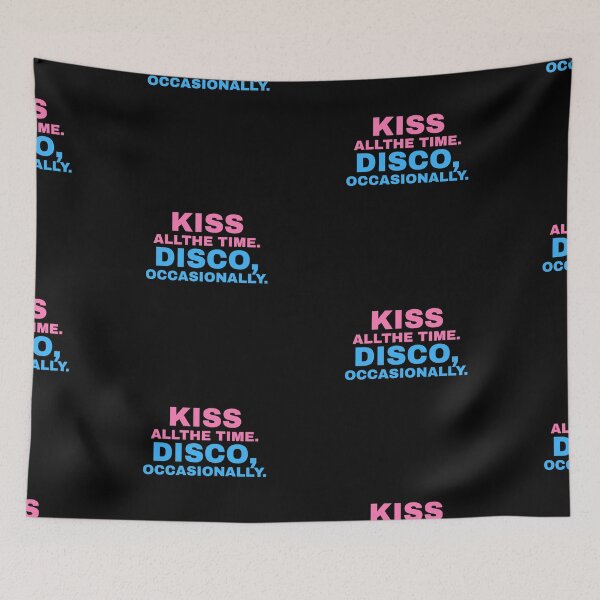 Item preview, Retro Mirrorball Quote - Kiss All The Time. Disco, Occasionally. designed and sold by Niji Hibana.