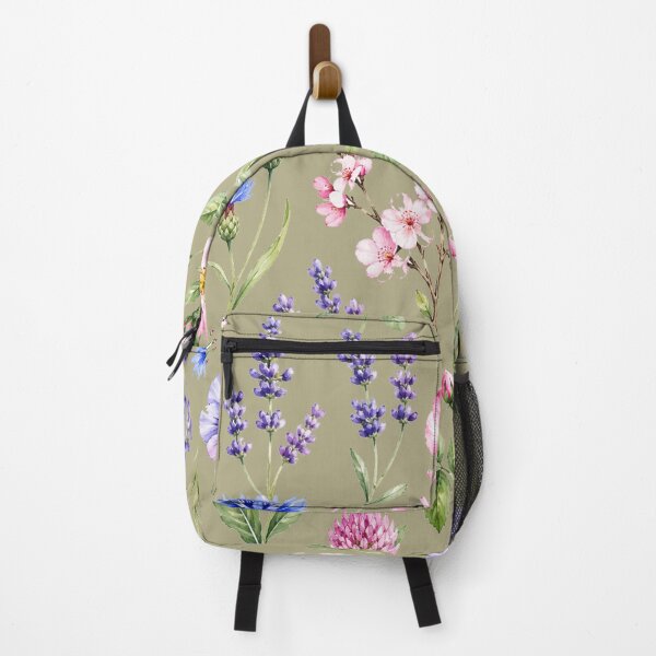 Item preview, Vintage Wildflowers on Sage Green Botanical Floral Pattern designed and sold by HumanMess.