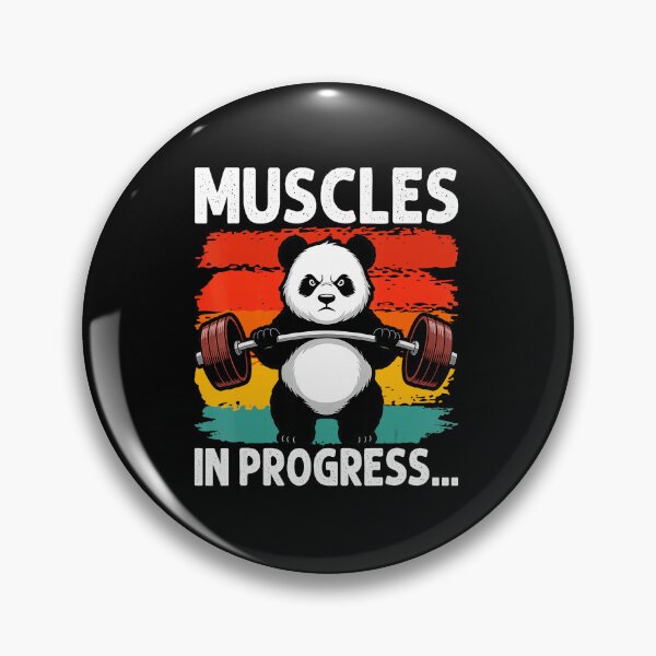 Item preview, Muscles in Progress Panda Weightlifting Funny Gym  designed and sold by eliramaison.