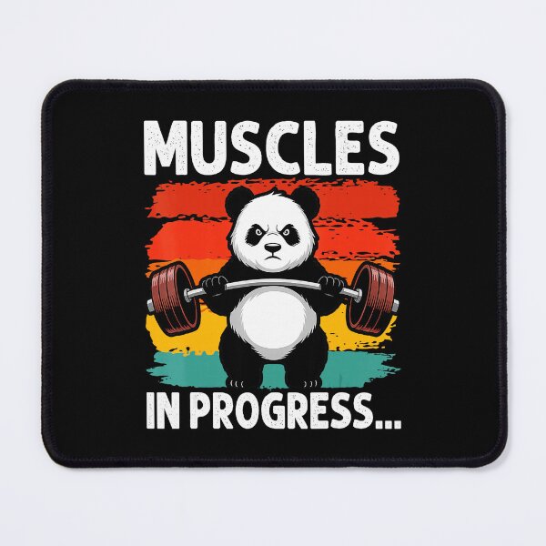 Item preview, Muscles in Progress Panda Weightlifting Funny Gym designed and sold by eliramaison.