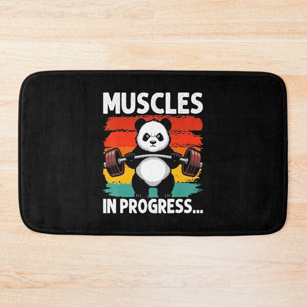 Item preview, Muscles in Progress Panda Weightlifting Funny Gym  designed and sold by eliramaison.