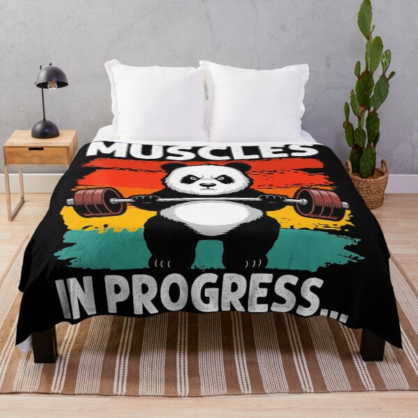 Item preview, Muscles in Progress Panda Weightlifting Funny Gym  designed and sold by eliramaison.