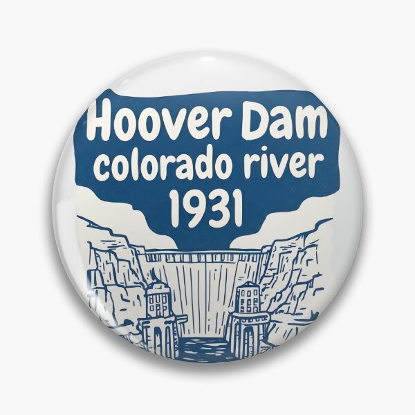 Item preview, Hoover Dam Blue Colorado River Cute Retro Landscape  designed and sold by HowToCanadian.