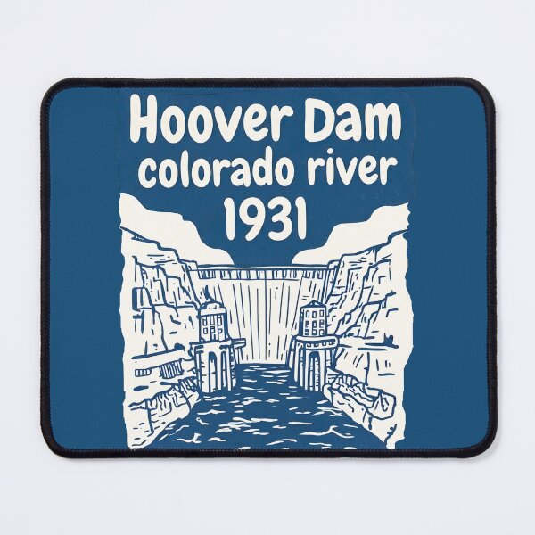 Item preview, Hoover Dam Blue Colorado River Cute Retro Landscape designed and sold by HowToCanadian.