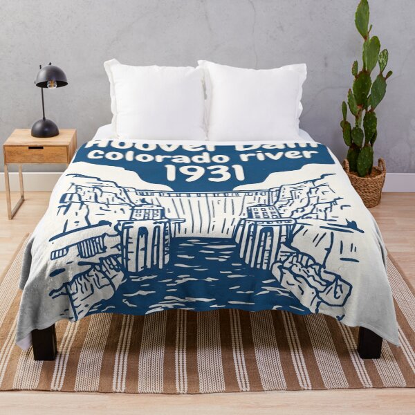 Item preview, Hoover Dam Blue Colorado River Cute Retro Landscape designed and sold by HowToCanadian.