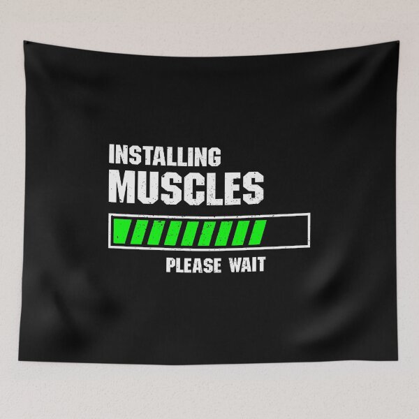 Item preview, Installing Muscle, Please Wait - Funny Gym Workout Gift designed and sold by enyqarelsa.