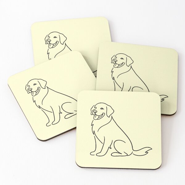 Item preview, Golden Retriever Minimalist One Line Art Dog Silhouette designed and sold by tineldesign.