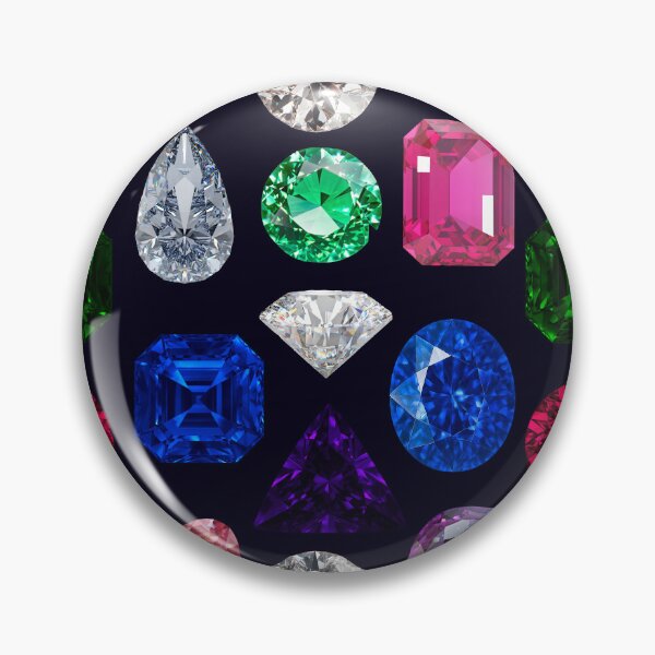 Item preview, Rainbow Gemstone Seamless Pattern - Retro Bejeweled Luxury designed and sold by Niji Hibana.