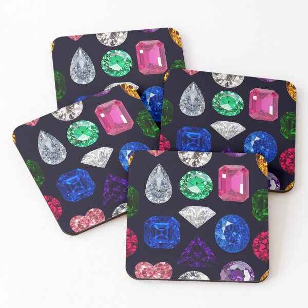 Item preview, Rainbow Gemstone Seamless Pattern - Retro Bejeweled Luxury designed and sold by Niji Hibana.