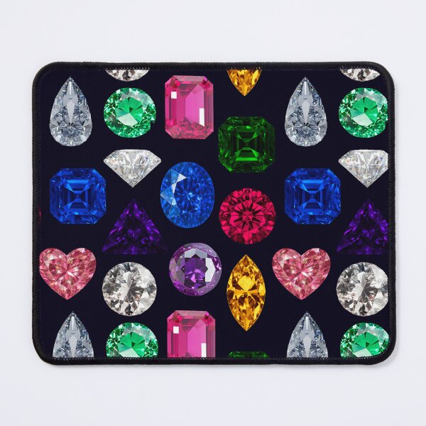 Item preview, Rainbow Gemstone Seamless Pattern - Retro Bejeweled Luxury designed and sold by Niji Hibana.