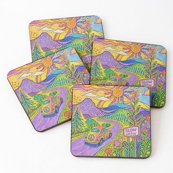 Item preview, Slow Grow Psychedelic Road Trip Landscape  designed and sold by Modaozushi216.