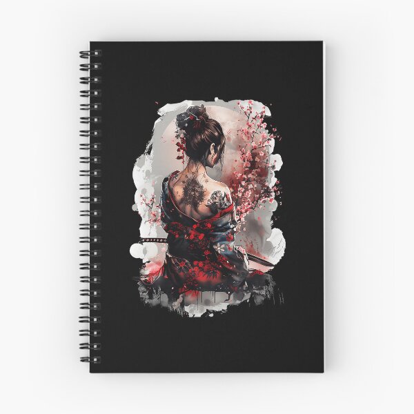 Item preview, Samurai Girl Sakura Blossom Japanese Tattoo Style designed and sold by titanlevi.