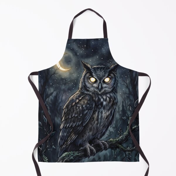 Item preview, Great Horned Owl Bubo Virginianus Gothic Moon Forest designed and sold by RubisLeaf.