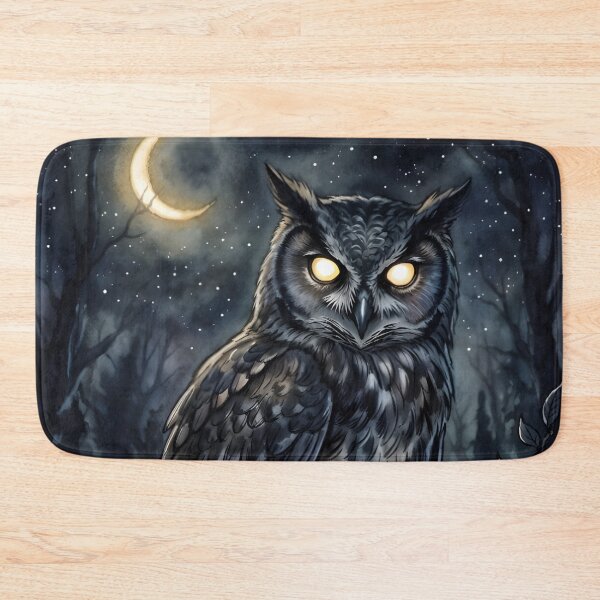 Item preview, Great Horned Owl Bubo Virginianus Gothic Moon Forest designed and sold by RubisLeaf.