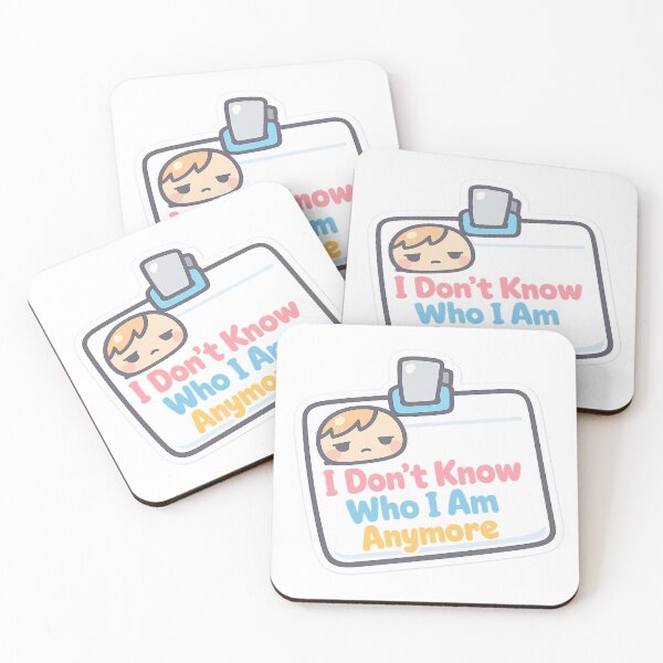 Item preview, Cute ID Card Sticker "I Don't Know Who I Am Anymore" Kawaii Sad Relatable Aesthetic designed and sold by VibrantArtful7.