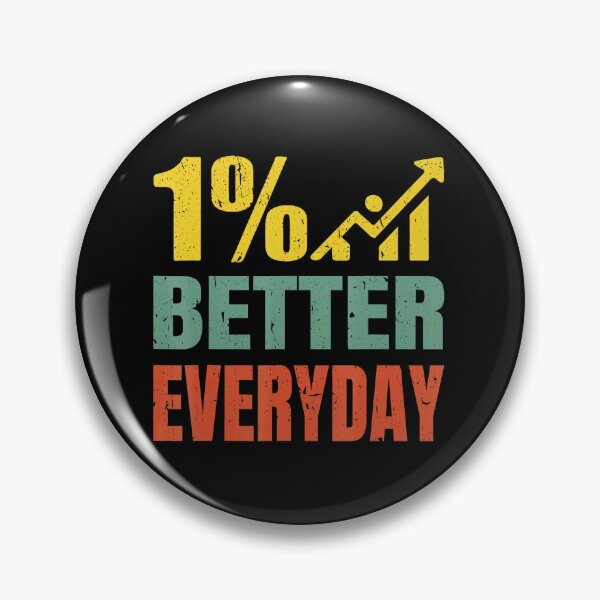 Item preview, 1% Better Everyday Motivational Growth Quote designed and sold by eliramaison.