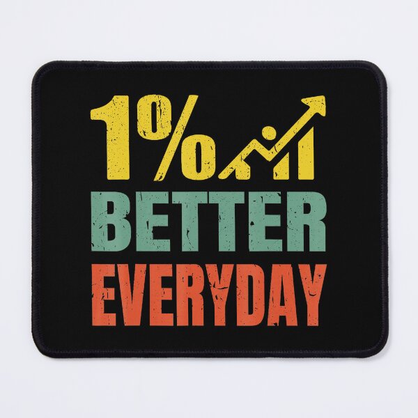 Item preview, 1% Better Everyday Motivational Growth Quote designed and sold by eliramaison.