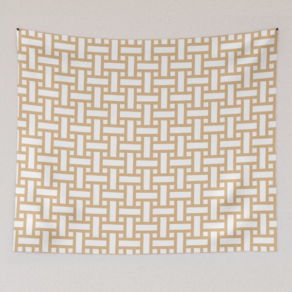 Item preview, Burlywood & white basketweave designed and sold by Mint + Midnight.